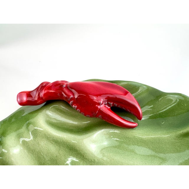 A wonderfully sculptural set of five circa 1950 Lobsterware plates by Brad Keeler Artwares of Los Angeles, California....