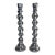 Vintage Large English Traditional Barley Twist Silver Tone Candlesticks, a Pair For Sale