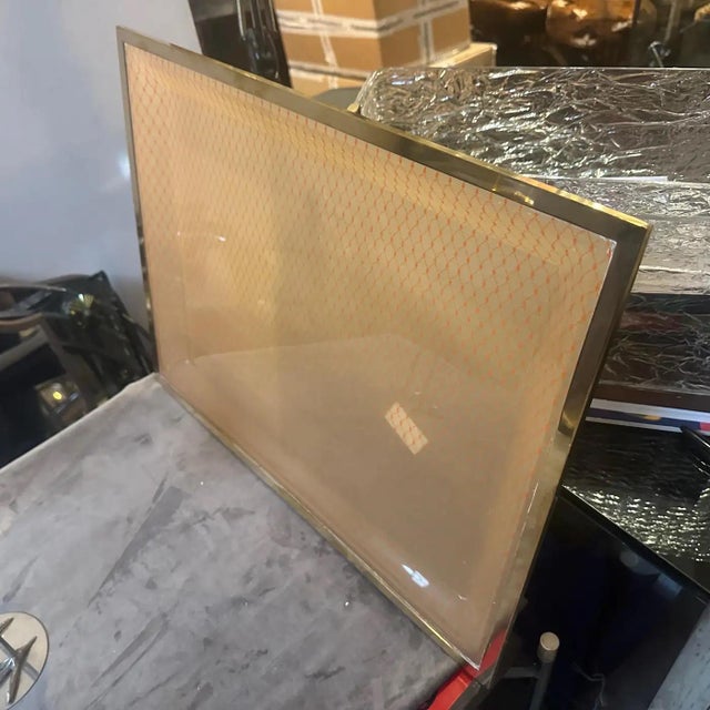 Mid-Century Modern 1970s Mid-Century Modern Brass and Plexiglass Tray by Liar of A. Cavalli For Sale - Image 3 of 13
