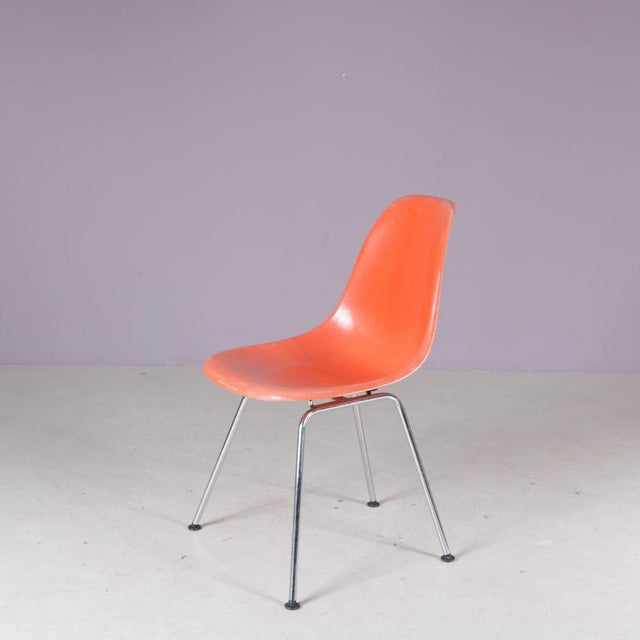 Dining Chairs in Orange Fiberglass by Charles & Ray Eames for Herman Miller, USA, 1960s For Sale - Image 9 of 9