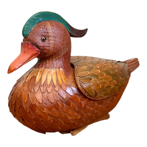 Vintage Shanghai Weave Woven Lidded Duck