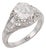 1920s Art Deco Gia 1.21 Carat Diamond Platinum Engagement Ring, Size 4.75 For Sale