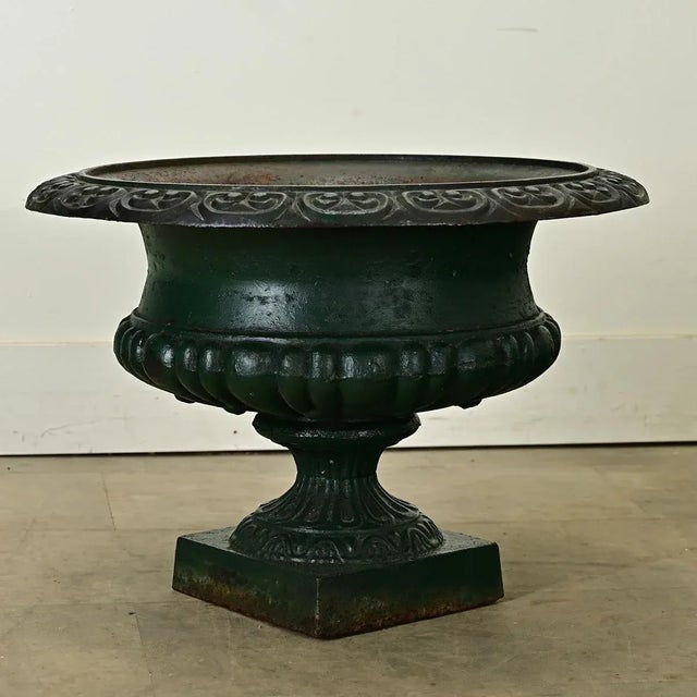 French French 19th Century Neoclassical Cast Iron Garden Urn For Sale - Image 3 of 8