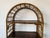 Brown 1970's Vintage Coastal Bamboo Rattan Arched Etagere Shelf For Sale - Image 8 of 14