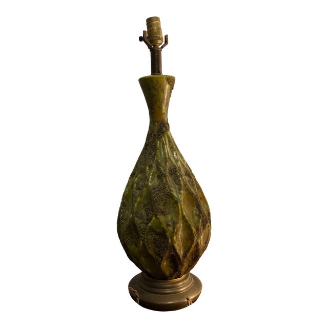 1960s Artisan House Style Green "Fat Lava" Lamp For Sale