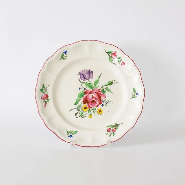 French Decorative Plates from Keller & Guerin Luneville, Set of 3 For Sale - Image 6 of 11