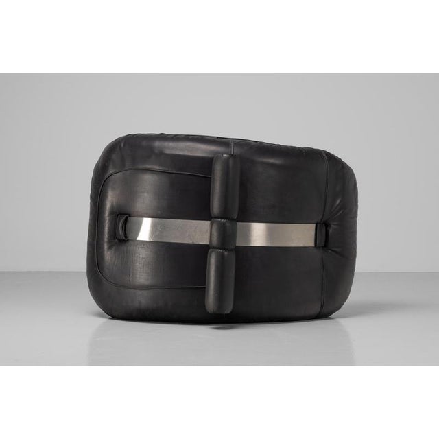 Set of Tumble Chair and Ottoman attributed to Adriano Piazzesi for Tre D, Italy, 1973 For Sale - Image 16 of 17