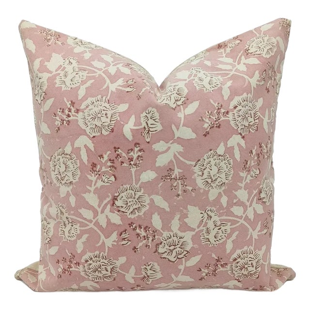 Fabdivine Indian Block Print Cushion Cover 18x18 Inch Thick Cotton-Rameshwaram For Sale