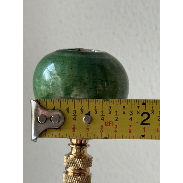 Miniature Vintage Mexican Michoacán Patamban Folk Art Potter Vase Lamp Finial For Sale - Image 4 of 9