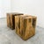 Camel Vintage Sculptural Spalted Maple Wood Block Stools or Side Tables, Pair For Sale - Image 8 of 12
