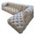 Restoration Hardware Soho Tufted U-Chaise Sectional — 100% Linen For Sale