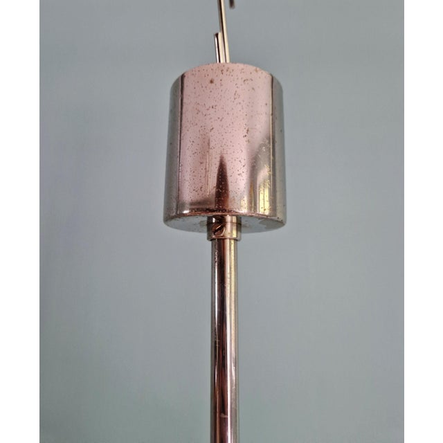 Large Chrome-Plated Metal 24-Light Chandelier attributed to Gaetano Sciolari for Boulanger, Belgium, 1970s For Sale - Image 12 of 16