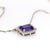 1ct Aaa Tanzanite Necklace W Natural Diamond Halo in 14k White Gold | Em 7x5mm For Sale In Columbus - Image 6 of 8