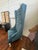 Textile Blue Velvet Wingback Armchair – Tufted High‑Back Accent Chair With Nailhead Trim For Sale - Image 7 of 7