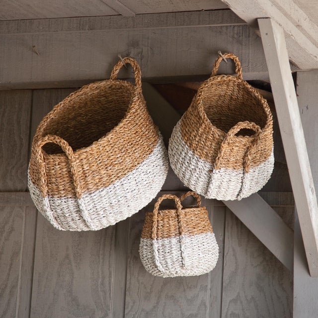 Seagrass is doublewalled baskets that are supple, not stiff. Naturally beautiful. These twotoned, substantial set of...
