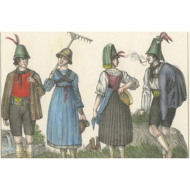 Tyrolean Costume of the Zillertal, 1842, Paper For Sale - Image 4 of 8