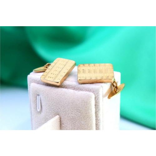 Gold Cufflinks with Reliefs, Set of 2 For Sale - Image 5 of 8