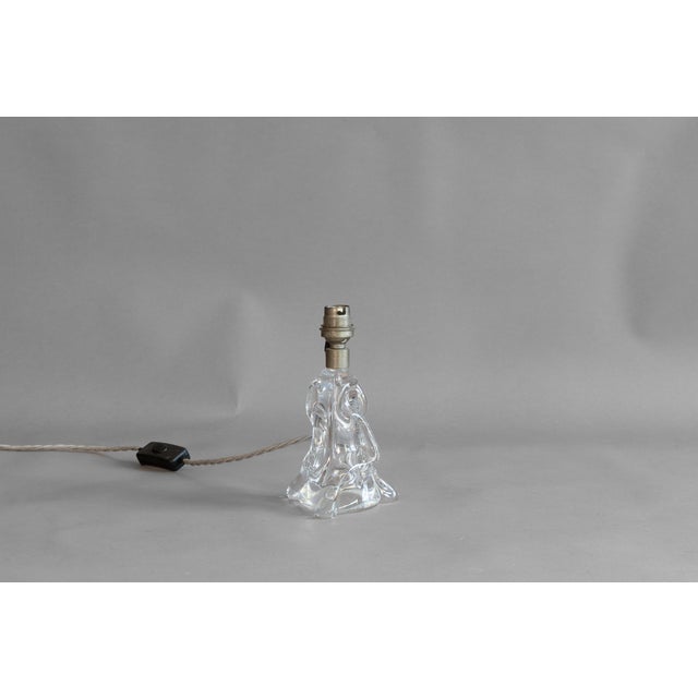 Mid-Century Crystal Glass Table Lamp, 1960s For Sale - Image 4 of 7
