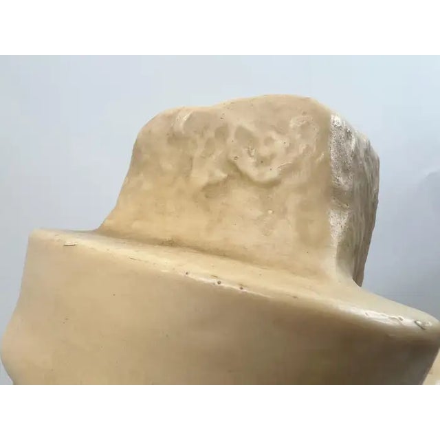 Louvre Museum Reproduction Classical Male Bust, French Plaster Sculpture on Wood 1990's For Sale - Image 13 of 17