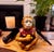 Vintage Ceramic Monkey Figurine With Pipe For Sale - Image 4 of 9