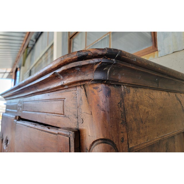 Antique Rustic Country French Cabinet / Armoire Circa. 1800 Louis XV For Sale - Image 12 of 17