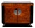 Small Art Deco Sideboard in Walnut with Black High-Gloss Lacquer Accents, 1930s For Sale