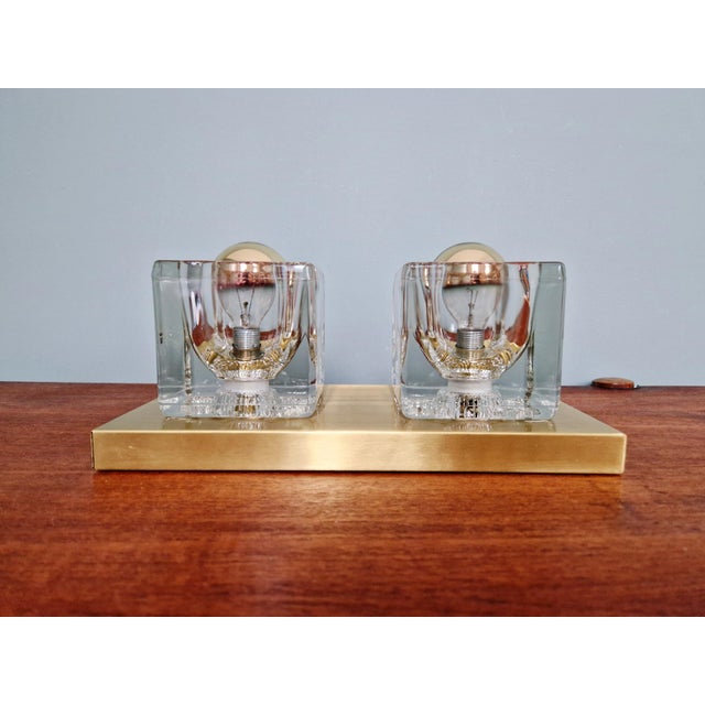 1970s Ice Cube Double Wall Light from Peill & Putzler, 1970 For Sale - Image 5 of 17