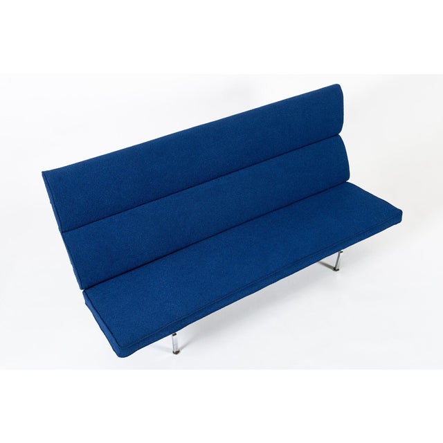 Herman Miller Mid Century Blue Sofa Compact by Eames for Herman Miller 1970s For Sale - Image 4 of 10