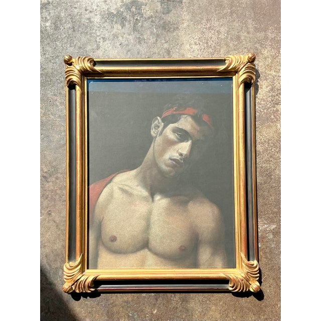 Late 20th Century Vintage Original Oil Pastel on Paper For Sale - Image 5 of 11