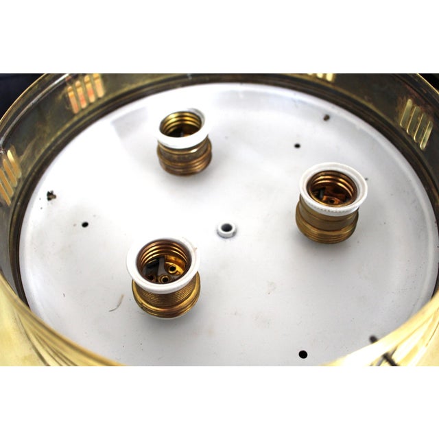 Gold Art Nouveau Viennese Ceiling Lamp, 1910 For Sale - Image 8 of 11