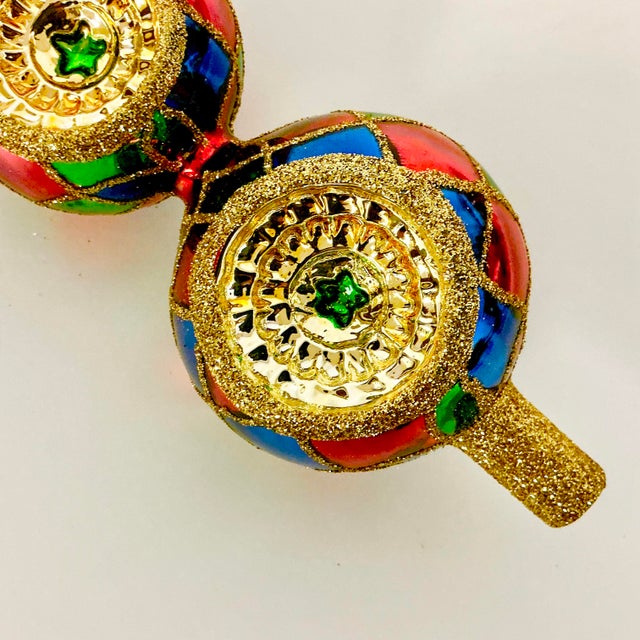 Mid-Century Boho Chic Hollywood Regency Czechosolvakian Blown Mercury Glass Christmas Tree Topper For Sale - Image 6 of 16