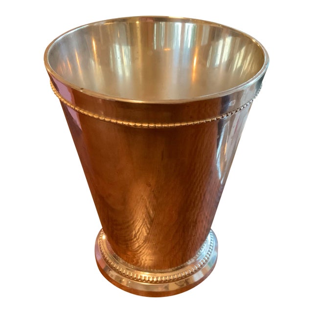 Silverplate Mint Julep Cup, a Southern Vintage Barware Classic - Great for Palm Beach Regency Bar Cart, Dressing Table Accent or Traditional Vase For Sale