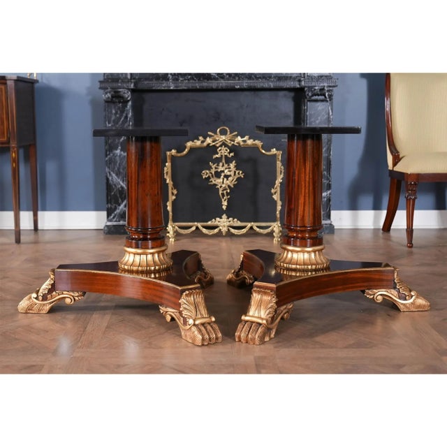 Wood Regency Style Mahogany Dining Table For Sale - Image 7 of 11