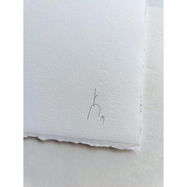 Charcoal Contemporary Abstract Engravings Printed on Deckle-Edged BFK Rives Paper "194r704 1-2-3" by Pierre Muckensturm For Sale - Image 8 of 9