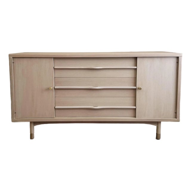 Vintage Organic Modern Sideboard | Solid Wood | Natural Finish For Sale