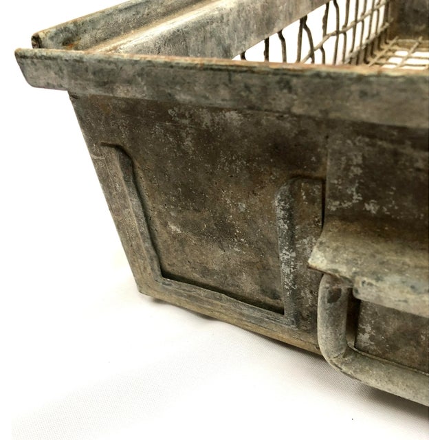 Vintage 1960s Industrial Wire Stacking Basket For Sale - Image 10 of 13