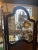 Late 19th Century Antique Art Nouveau French Style Three Panel Dressing Screen With 3 Glass Panels For Sale - Image 5 of 11