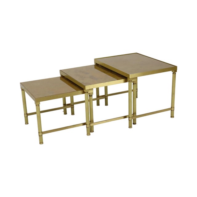 Vintage Nesting Tables in Brass and Copper, 1950s, Set of 3 For Sale - Image 4 of 13