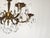 Antique 6 Arm 6 Light Svelte Shimmering Brass Cut Lead Glass Crystal Chandelier For Sale - Image 9 of 11