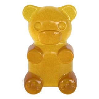 Custom-Made Acrylic Teddy Bear Sculpture After WhisBe on Lucite Base For Sale