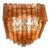 Early 21st Century Italian Amber-Rosè Squared Murano Glass Squared Flush Mount by Simoeng for Simoeng For Sale - Image 5 of 5