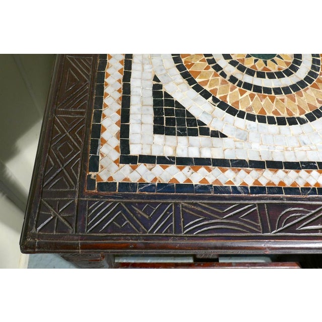 Mediterranean Colourful Mosaic Top Dining Table, 1910 For Sale - Image 6 of 12