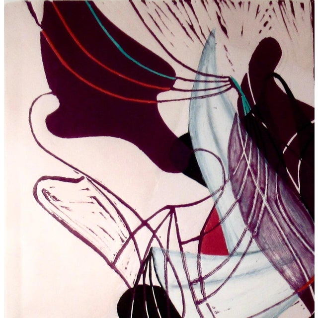 Abstract Steven Sorman Those From Away, Plate Ii 1989 Reproduction Print For Sale - Image 3 of 6