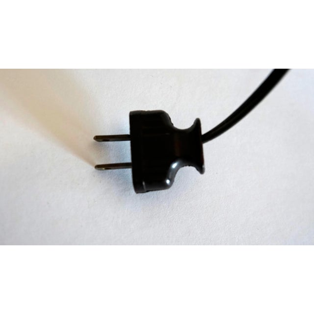 Signed Hand Painted Porcelain Mid 20th Century White, Green and Gilt Lamp For Sale - Image 11 of 13