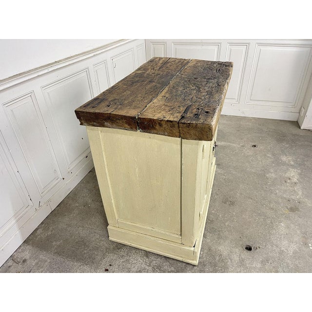 Small Antique Workbench in Oak and Fir, 1890s For Sale - Image 6 of 11