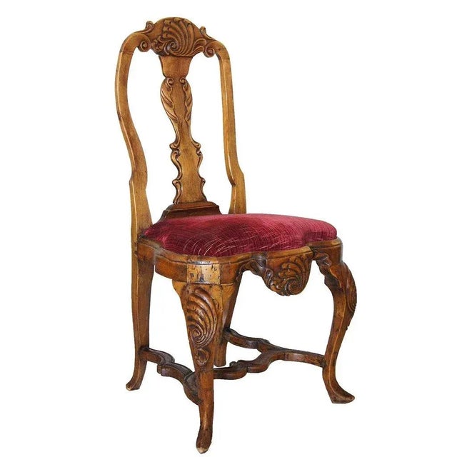 Scandinavian Rococo Birch Dining Side Chairs - Set of 4 For Sale - Image 9 of 10