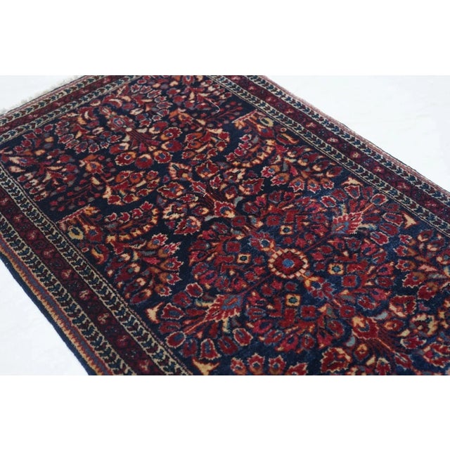 Antique Sarouk Rug 2' x 4' For Sale In New York - Image 6 of 9