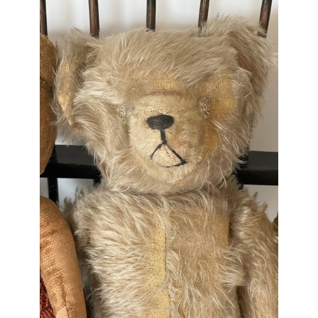 Cute Antique Teddy Bears Collection With Bench For Sale - Image 9 of 9