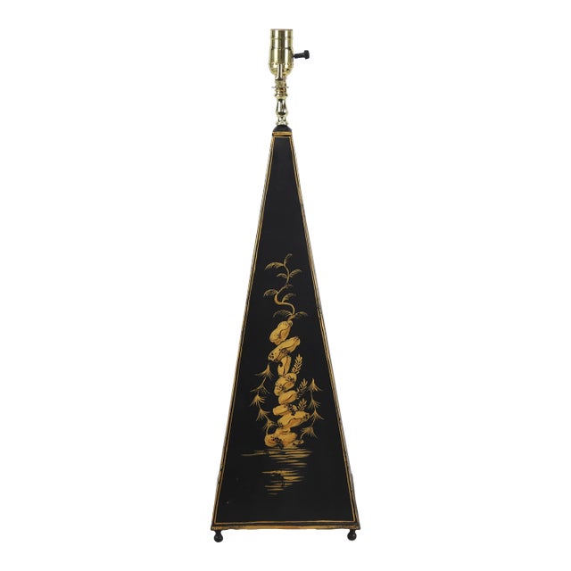 1980s Chinoiserie Obelisk Desk Lamp For Sale