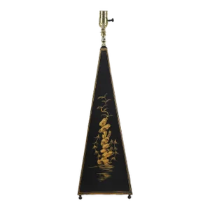 1980s Chinoiserie Obelisk Desk Lamp